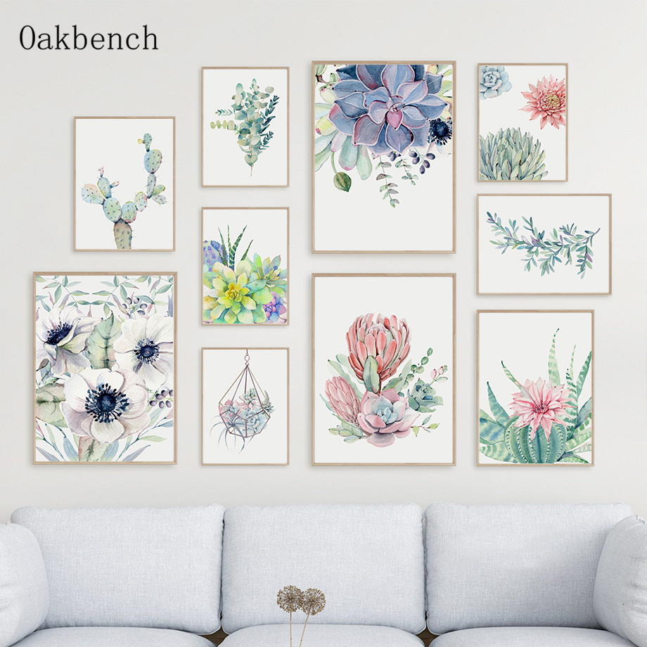 Live Plant Fertilizer - Succulent Plant Wall Art Poster Cactus