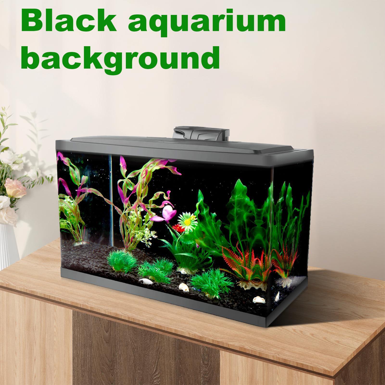 Aquarium Fish Wallpaper - Tło do akwarium, naklejane elektrostatycznie, czarne,