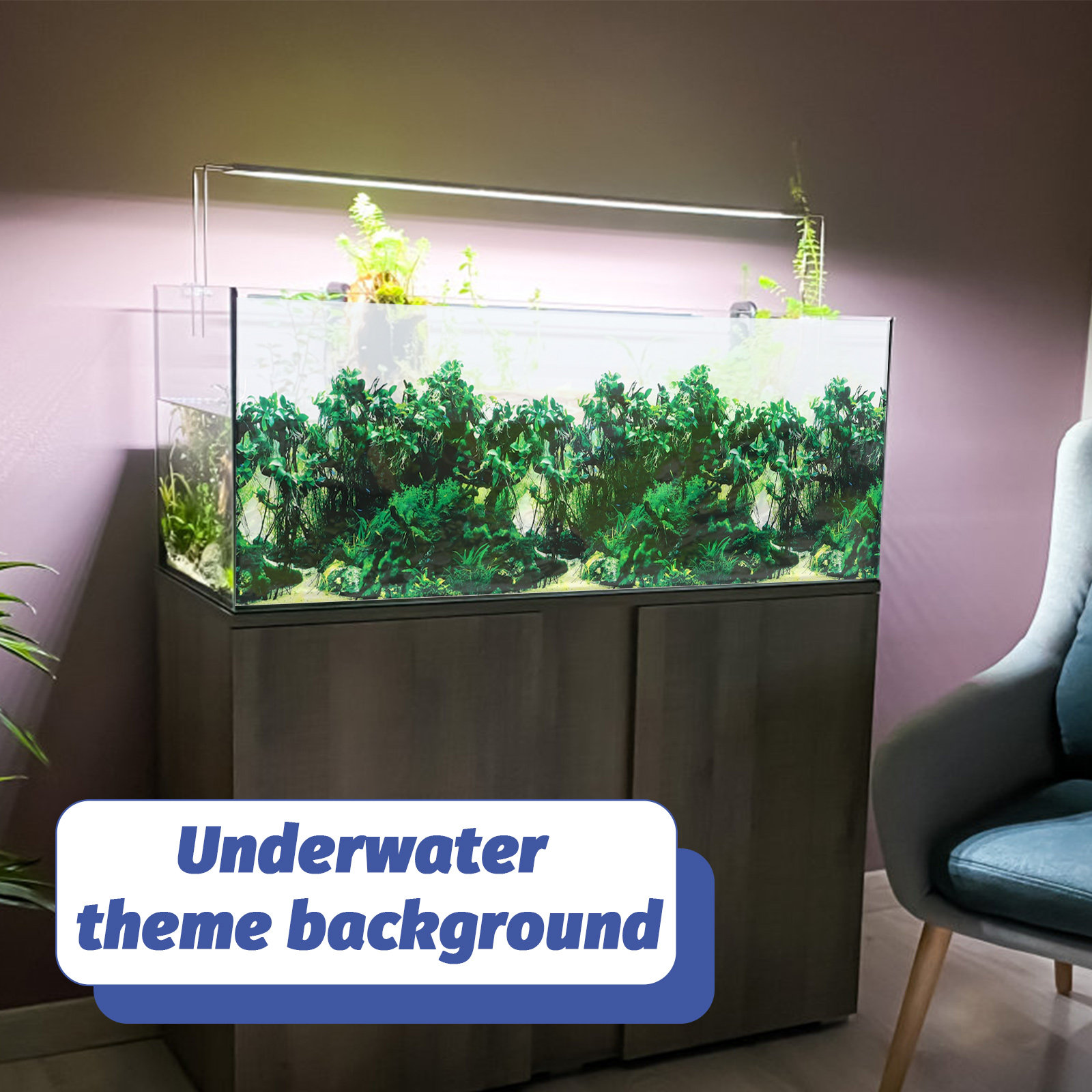 Aquarium Fish Wallpaper - Gruby papierowy podkład do akwarium, trwały