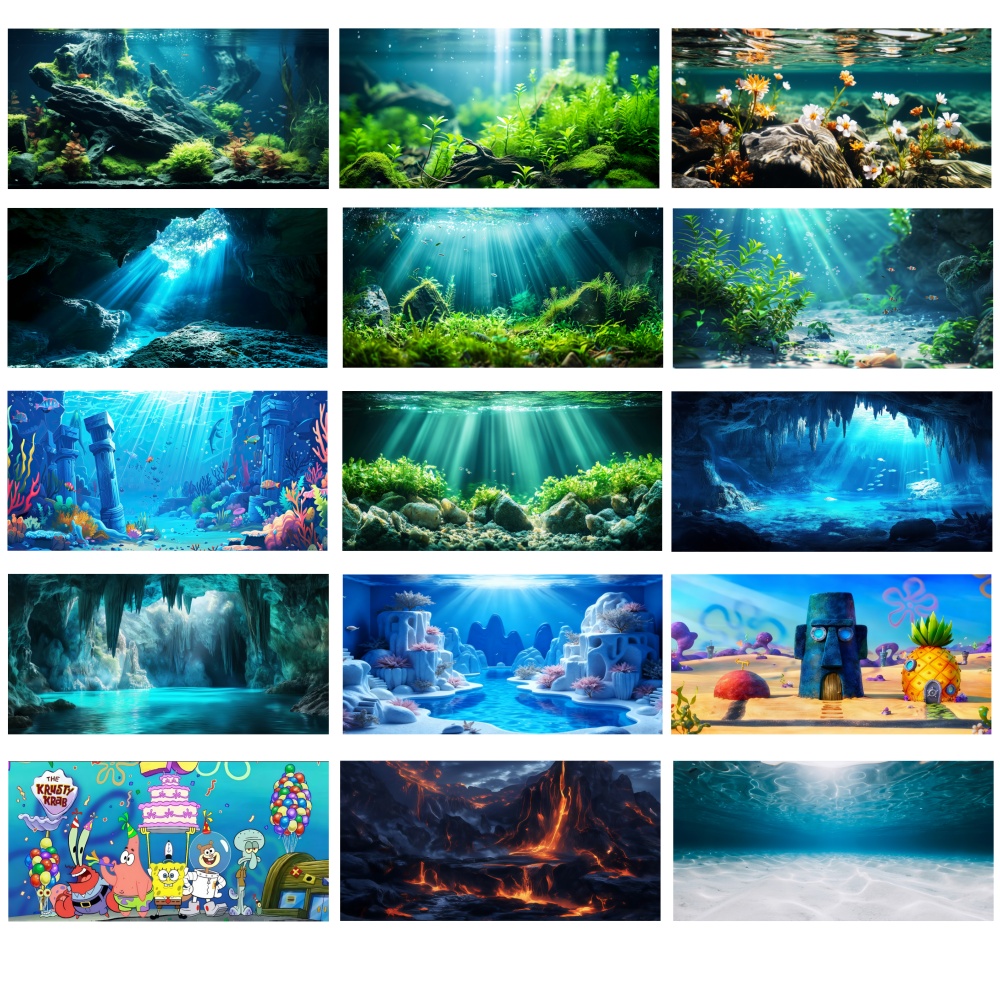 Naklejka na tło akwarium 80x40 – Aquarium Fish Wallpaper recenzja i cena