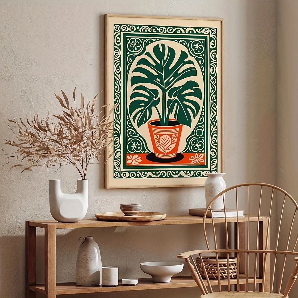 Bohemian Monstera Plant Canvas – Live Plant Fertilizer recenzja i cena