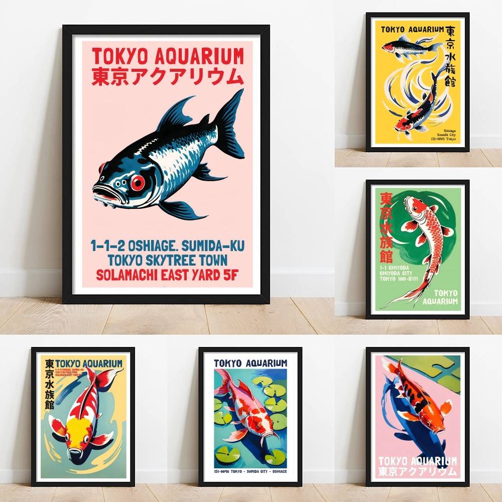 Plakat Papierowy z Rybami Koi  – Aquarium Fish Wallpaper recenzja i cena