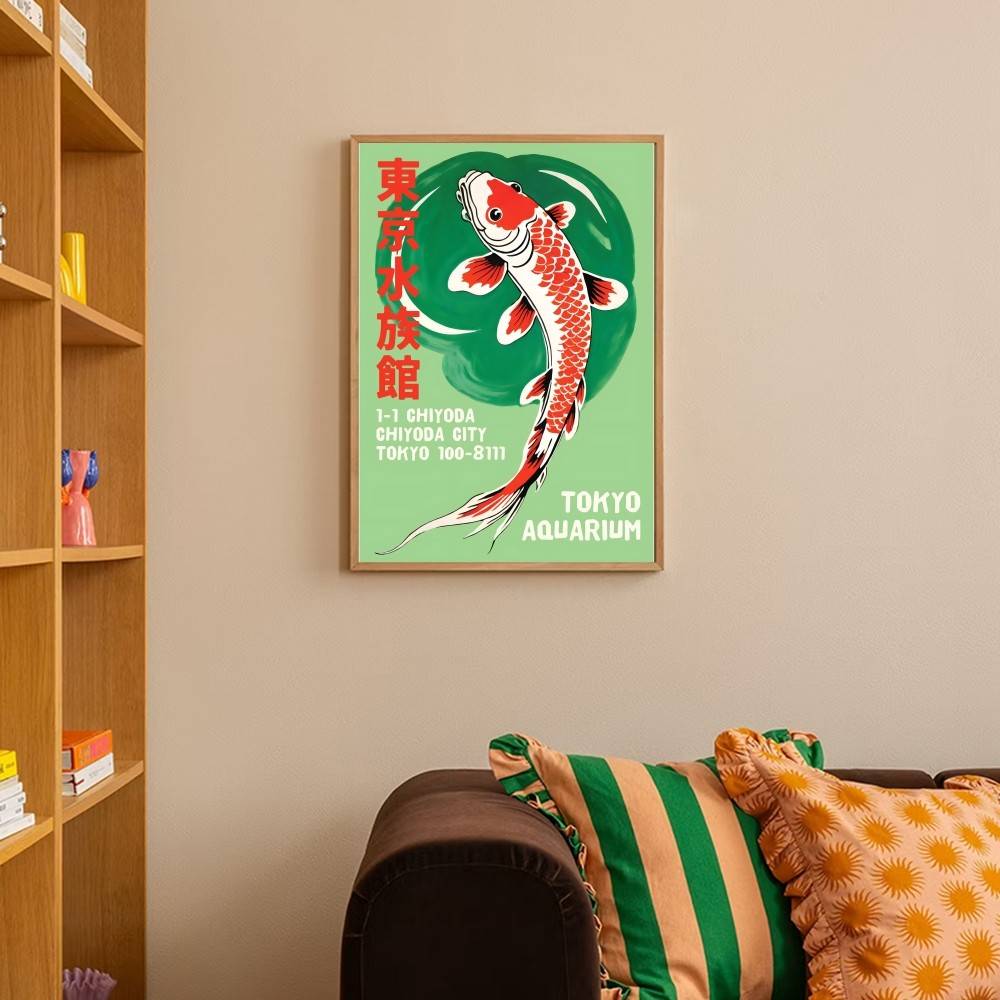 Plakat Papierowy z Rybami Koi  – Aquarium Fish Wallpaper recenzja i cena